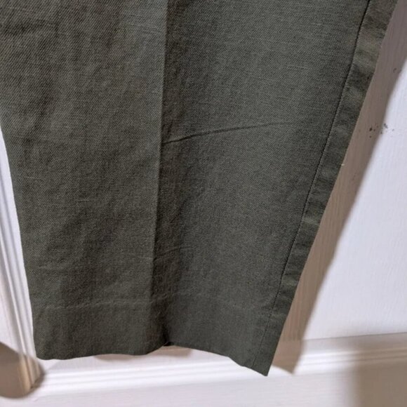 NWT Club Monaco | Men's Elasticated Linen Blend Trousers in Olive Green - Picture 11 of 16